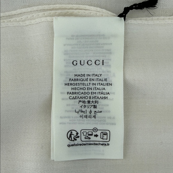 Gucci GG White Logo Scarf NWT - Picture 6 of 11